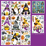 2Sets W12 Halloween Static Window Stickers (9 Sheets Per Set)