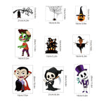 2Sets WSJ03 Halloween Static Window Stickers (9 Sheets Per Set)
