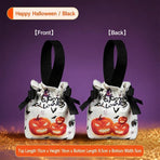 8Pcs Orange Halloween Pumpkin Drawstring Bags