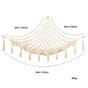 Triangle Toy Storage Net Hammock, White With Octagonal Beads