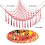 Triangle Toy Storage Net Hammock, Pink Tassel