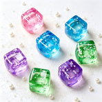 Snowflake Ice Cube Squishy Toy Green