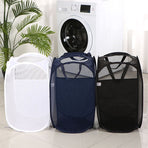 Foldable Laundry Hamper Black 01
