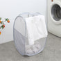Foldable Laundry Hamper Light Gray 01