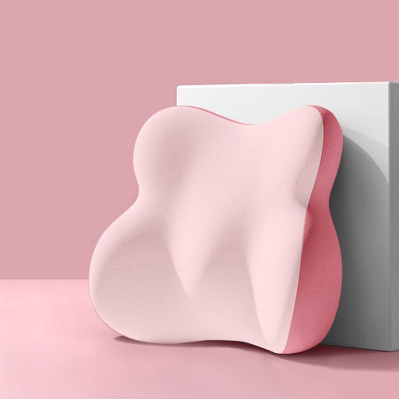 Lumbar Support Pillow, Dual‑Pink Spliced