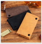 Matte Leather Storage Bag Light Gray