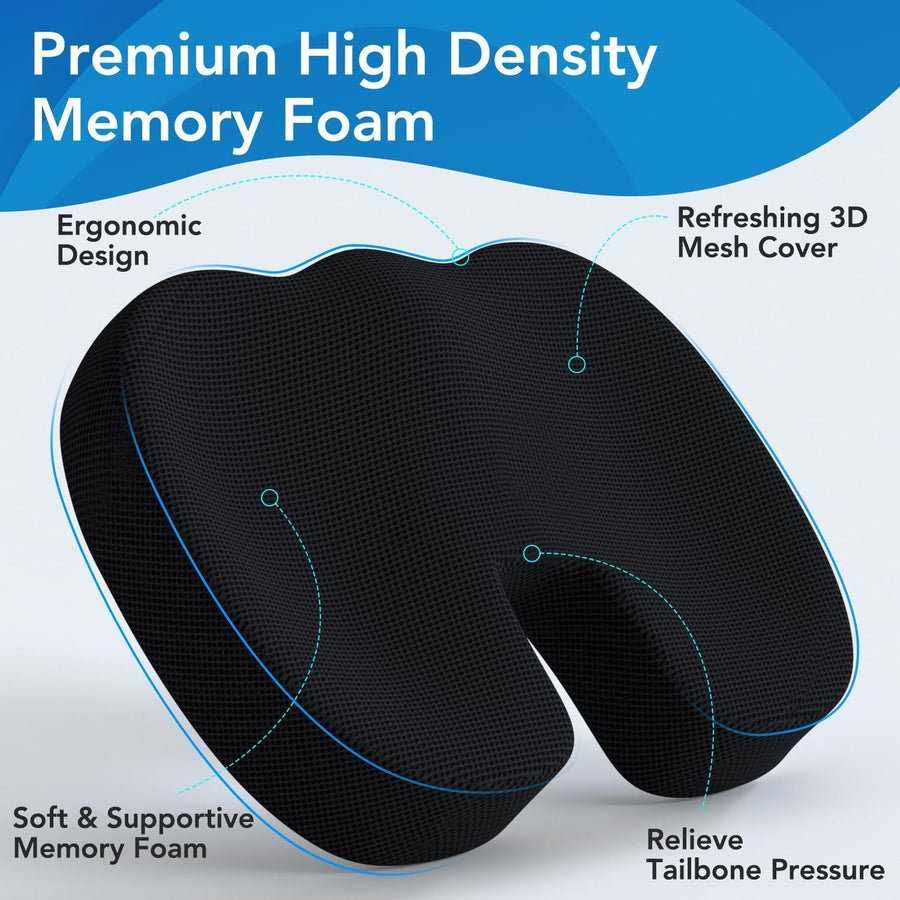 Black Mesh Breathable Seat Cushion