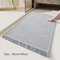 Tassel Woven Bath Mat, Grey, 60×90cm