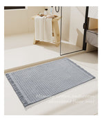 Tassel Woven Bath Mat, Black, 40×60cm