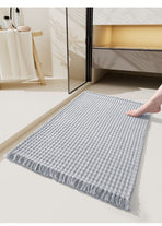 Tassel Woven Bath Mat, Black, 50×80cm