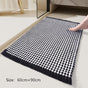 Tassel Woven Bath Mat, Black, 60×90cm