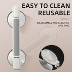 No Drill Vacuum Suction Grab Bar, Non-Slip Safety Handle for Bathroom