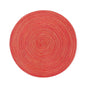 6pcs Round Heat-Resistant Placemat, Red, 38cm