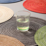 6pcs Round Heat-Resistant Placemat, Red, 38cm