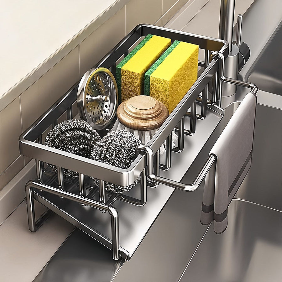 Low Profile Tilted Dish Drying Rack Black 01
