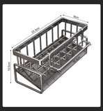 Tall Tilted Dish Drying Rack Black 03