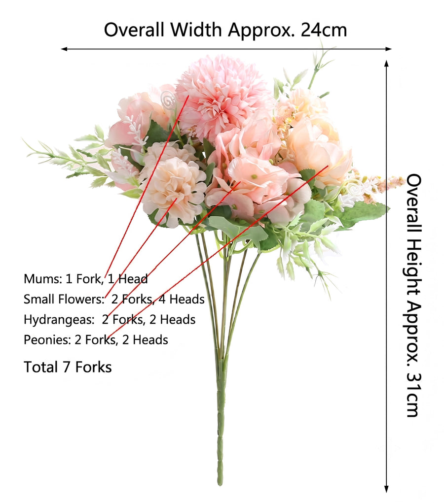7-Branch Handheld Artificial Bouquet | Ins-Style Spring Romance, Long-Lasting Healing Little Happiness/7 fork Nami [charm jade purple]