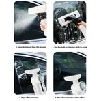 Electric Glass Scraper, 1200Pa Suction, Spray, Window Cleaner, Multi-Surface, Home Cleaning.(silver)