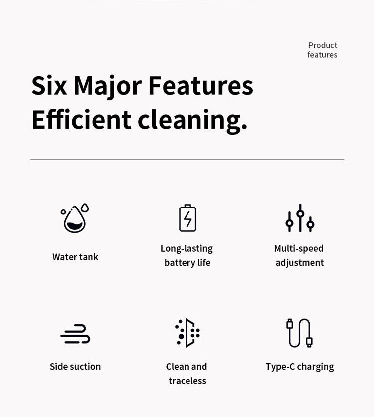 Electric Glass Scraper, 1200Pa Suction, Spray, Window Cleaner, Multi-Surface, Home Cleaning.(silver)