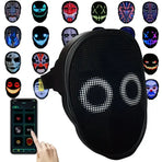 Smart LED Gesture-Sensing Light-Up Mask, 45 Dynamic + 70 Static Patterns, Party Atmosphere Essential / USB Rechargeable Version