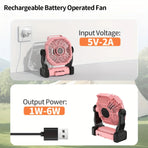 GREEN 2-in-1 Portable Fan & Light, Quiet & Cool for Outdoor Use