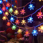 USB-Powered Snowflake String Lights – Soft Multicolor Glow, Crystal Clear, Waterproof & Durable, Brighten Up Parties & Cozy Winter Vibes. (Multicolor, USB-Powered, 6m/40 LEDs, Steady On)