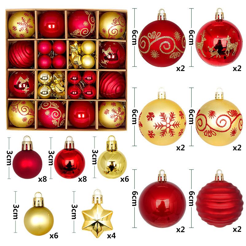 Light Luxury Plastic Christmas Ball Set | Exquisite Patterns Sparkle for the Holidays, Versatile Colors Brighten Your Home./616-50 silvery white