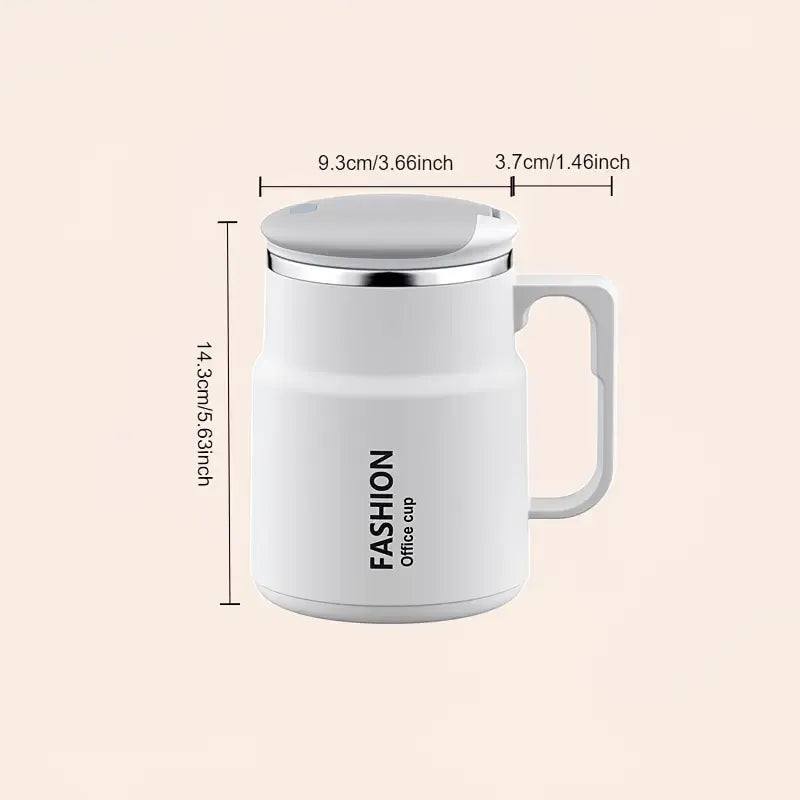 600ML Multi-Functional Mug, Three Drinking Modes: Direct Drink, Straw, Open Mouth, Bottom Storage for Folding Spoon, 304 Stainless Steel Inner Liner – A Must-Have Hydration Tool for Lazy People./Mango yellow