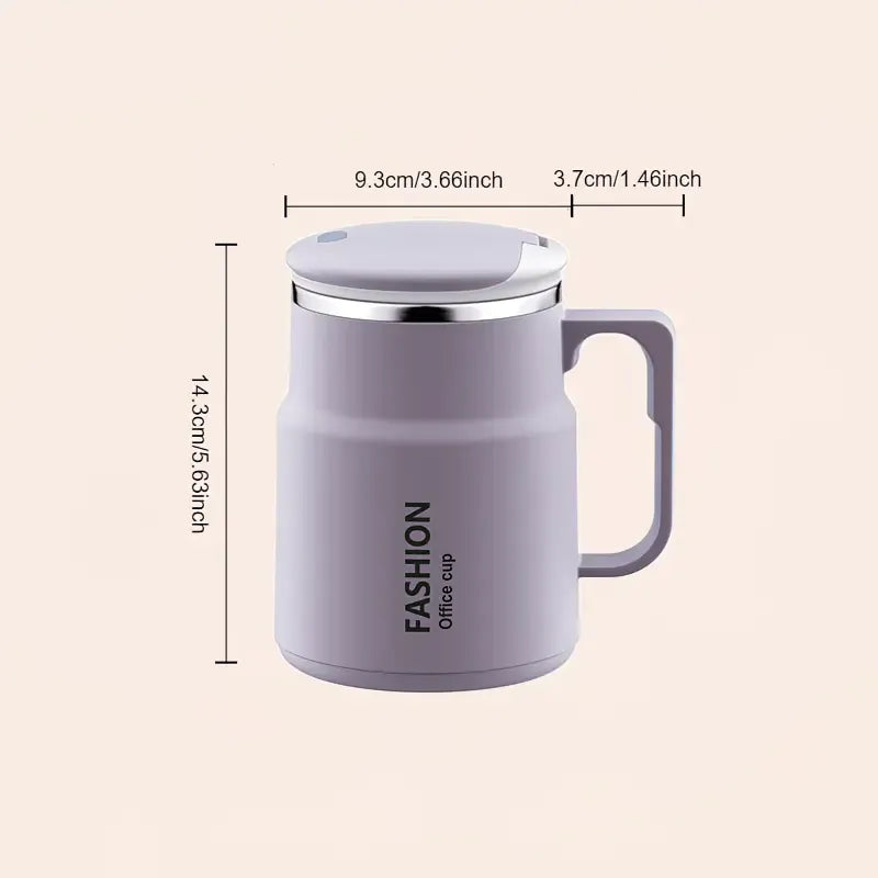 600ML Multi-Functional Mug, Three Drinking Modes: Direct Drink, Straw, Open Mouth, Bottom Storage for Folding Spoon, 304 Stainless Steel Inner Liner – A Must-Have Hydration Tool for Lazy People./WHITE