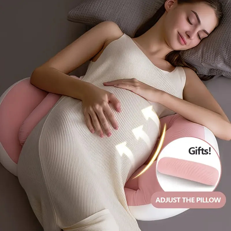 Pregnancy Belly & Back Support Pillow, Adjustable & Fully Machine Washable, High Elasticity & Long-Lasting Shape, Relieves Aches and Pains During Pregnancy./Sunlight green