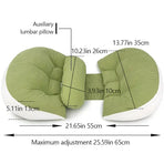 Pregnancy Belly & Back Support Pillow, Adjustable & Fully Machine Washable, High Elasticity & Long-Lasting Shape, Relieves Aches and Pains During Pregnancy./Sunlight green