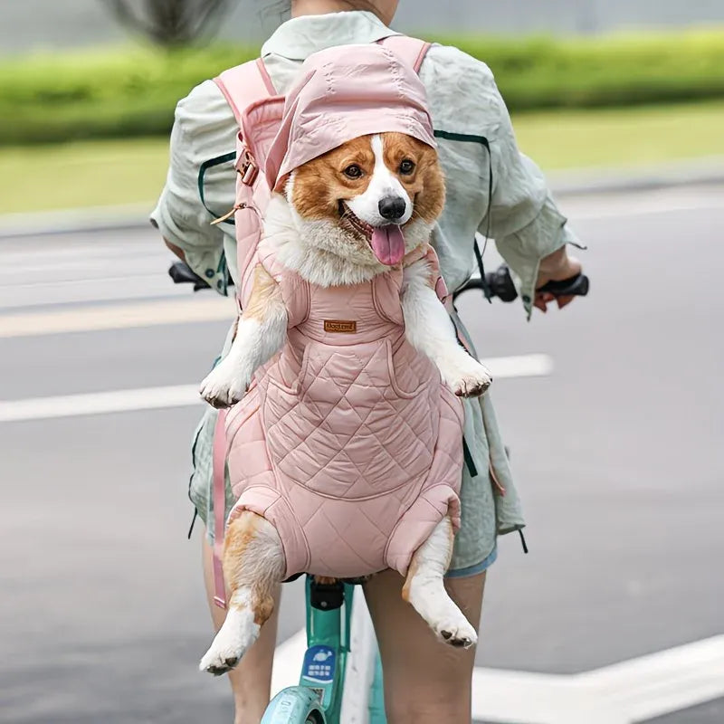 Winter Pet Front Pack: Warm, Lightweight, Hands-Free, Cozy Companion for Every Journey/beige