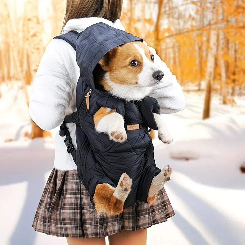 Winter Pet Front Pack: Warm, Lightweight, Hands-Free, Cozy Companion for Every Journey/beige
