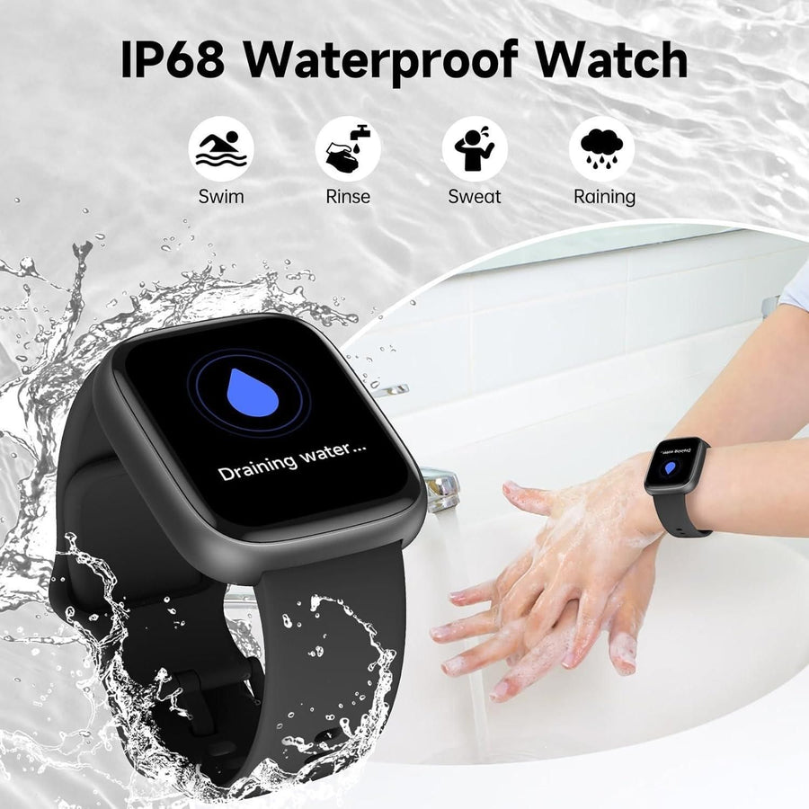 Smartwatch Voice Assistant Bluetooth Calling Health Monitoring Step Tracking  Message Alerts/blue