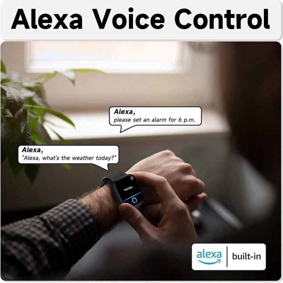 Smartwatch Voice Assistant Bluetooth Calling Health Monitoring Step Tracking  Message Alerts/blue