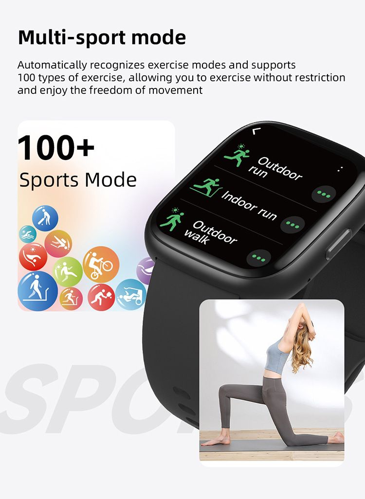 Smartwatch Voice Assistant Bluetooth Calling Health Monitoring Step Tracking  Message Alerts/blue