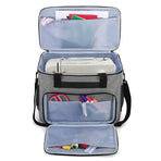 Oxford Cloth Sewing Machine Bag, Portable Carry Case with Shoulder Strap, Multi-Functional Storage Tote for Accessories & Trave/grey