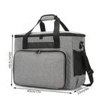 Oxford Cloth Sewing Machine Bag, Portable Carry Case with Shoulder Strap, Multi-Functional Storage Tote for Accessories & Trave/grey