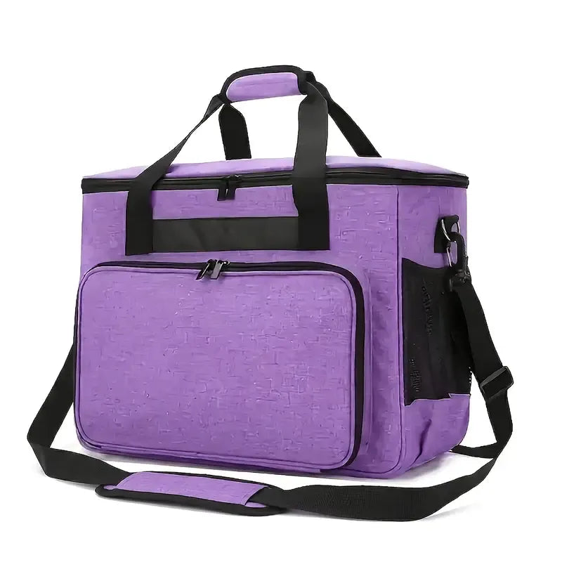 Oxford Cloth Sewing Machine Bag, Portable Carry Case with Shoulder Strap, Multi-Functional Storage Tote for Accessories & Trave/grey