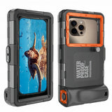 15m Waterproof Phone Case for Diving & Surfing - 1 Hour Underwater Shooting, Dual Seal, Zinc Alloy Buckle, Fits iPhone Samsung Xiaomi up to 6.9 Inch(black+black) - Extra Image