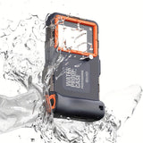 15m Waterproof Phone Case for Diving & Surfing - 1 Hour Underwater Shooting, Dual Seal, Zinc Alloy Buckle, Fits iPhone Samsung Xiaomi up to 6.9 Inch(black+green) - Side View