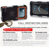 15m Waterproof Phone Case for Diving & Surfing - 1 Hour Underwater Shooting, Dual Seal, Zinc Alloy Buckle, Fits iPhone Samsung Xiaomi up to 6.9 Inch(black+green)