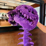 Dinosaur Spine Skeleton Plush Hat – 1-Meter 3D Design, Soft & Comfortable, Party Fun Photo-Ready Prop. (Purple)