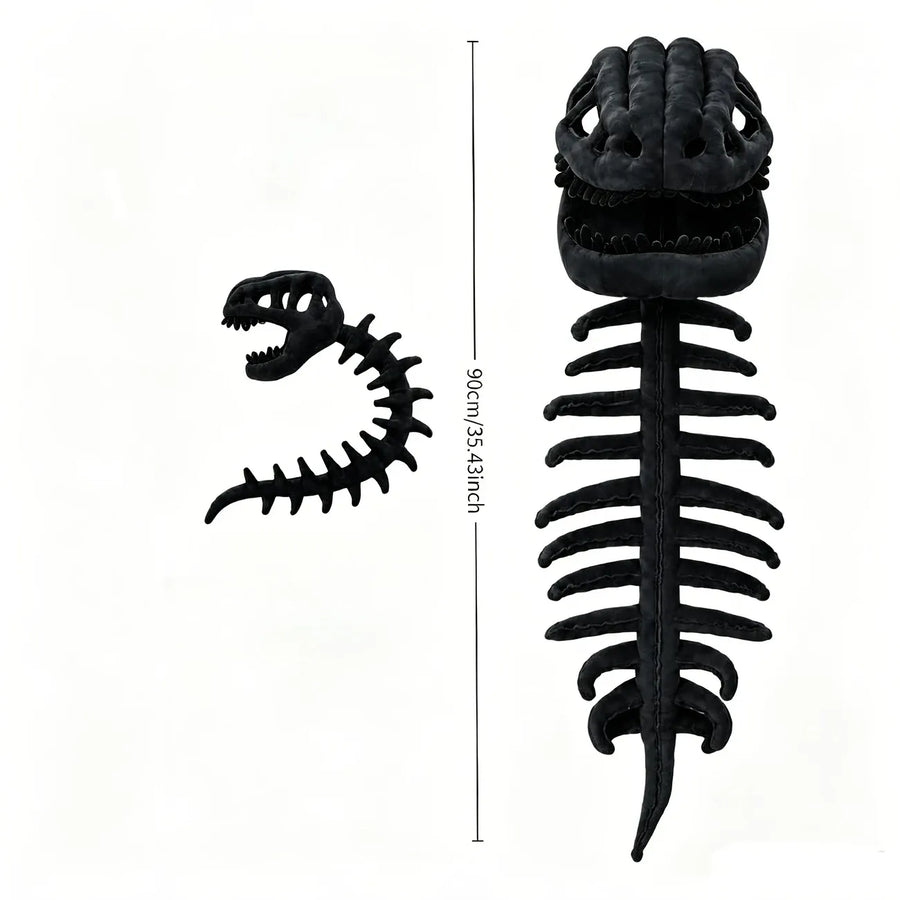 Dinosaur Spine Skeleton Plush Hat – 1-Meter 3D Design, Soft & Comfortable, Party Fun Photo-Ready Prop. (Purple)