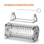 Stainless Steel Rolling BBQ Basket | Dual-Use Grill Cage for Camping
