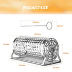 Stainless Steel Rolling BBQ Basket | Dual-Use Grill Cage for Camping