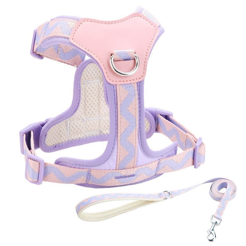 Y-Shaped Anti-Pull Pet Harness + Leash Set: Breathable Mesh, Adjustable, No Neck Choking, Suitable for Small to Medium-Sized Dogs and Cats, Makes Walking Easier. (BLACK, Size S)