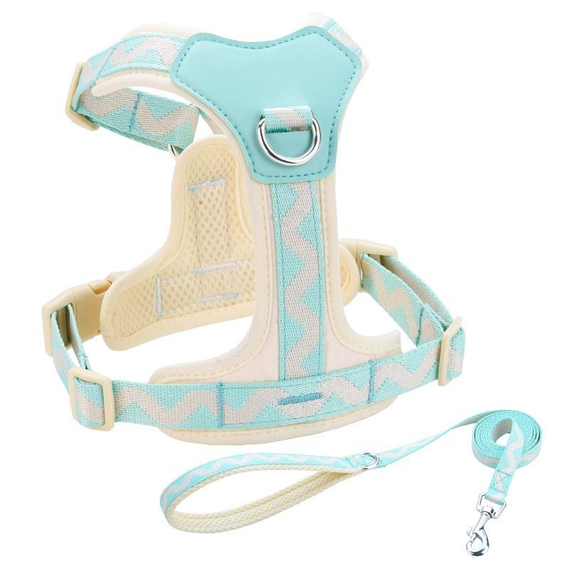 Y-Shaped Anti-Pull Pet Harness + Leash Set: Breathable Mesh, Adjustable, No Neck Choking, Suitable for Small to Medium-Sized Dogs and Cats, Makes Walking Easier. (BLACK, Size S)
