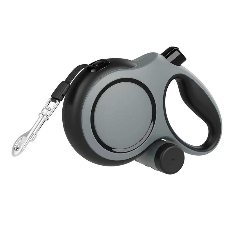 【Upgraded Retractable Dog Leash】50KG Strong Load Capacity, 5M Free Retraction, Ergonomic Anti-slip Handle, One-touch Lock(Khaki)