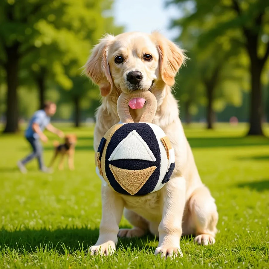 Dog’s Exclusive Happy Planet! Durable Interactive Toy Ball to Spark Instincts & Endless Fun/Deep Apricot